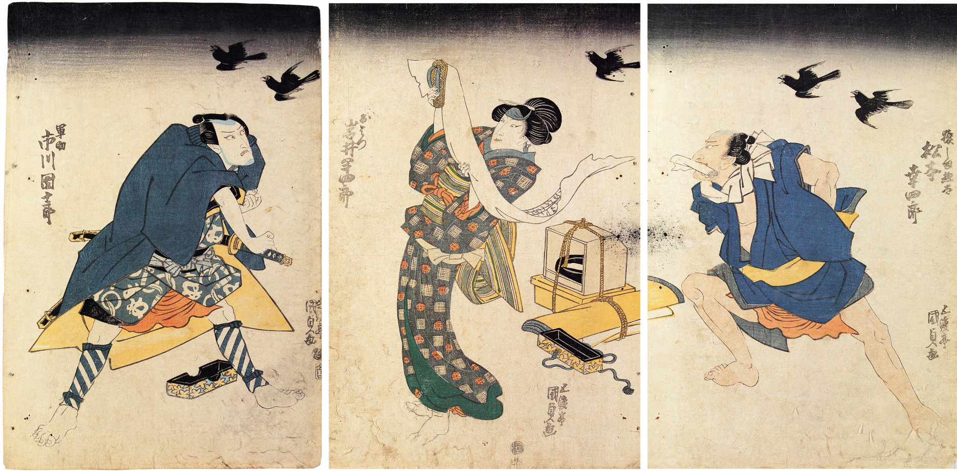 【版印浮生】有聲有色：中大藏品役者繪中的多聯作