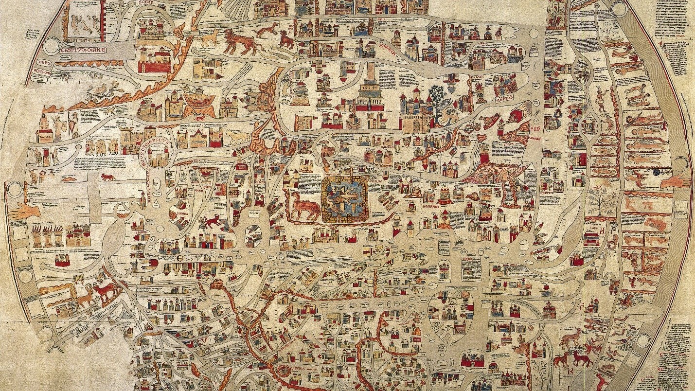 在歐洲人尚未知道美洲之前，中世紀的世界地圖